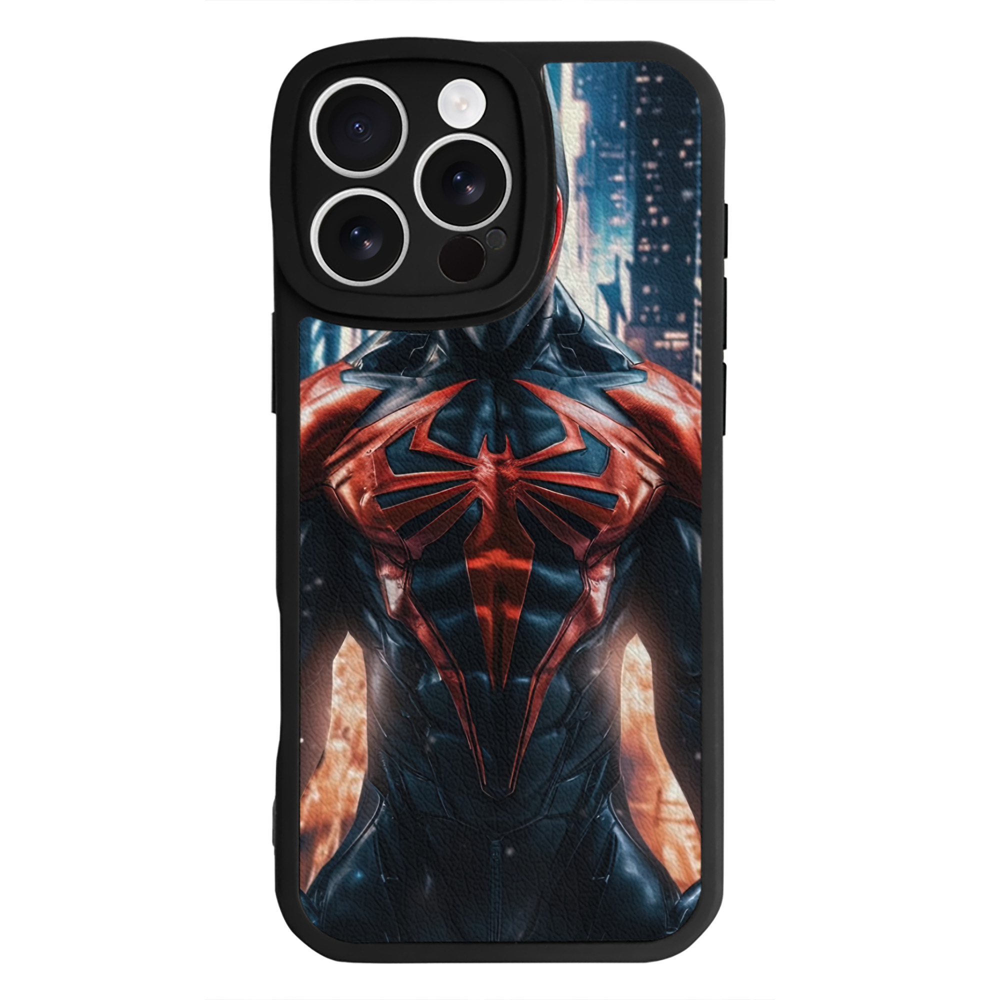 （画像用） Spider Man スパイダーマン 【iPhone 16シリーズ対応】シリコンスマホケース（レザー調） 材質：シリコン